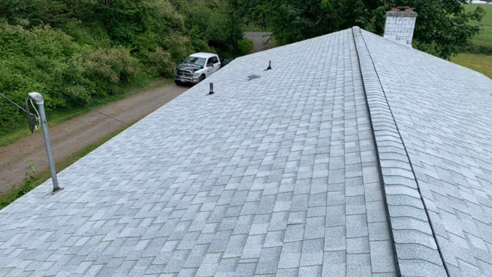 roof with new vented Vented Ridge