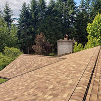 new brown roof slope detail