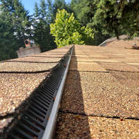 new brown roof shingle detail